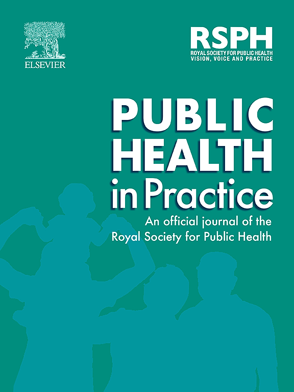 Go to journal home page - Public Health in Practice